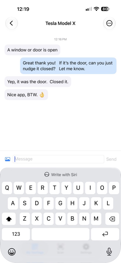Owner replying to a scanner from the TextTags app